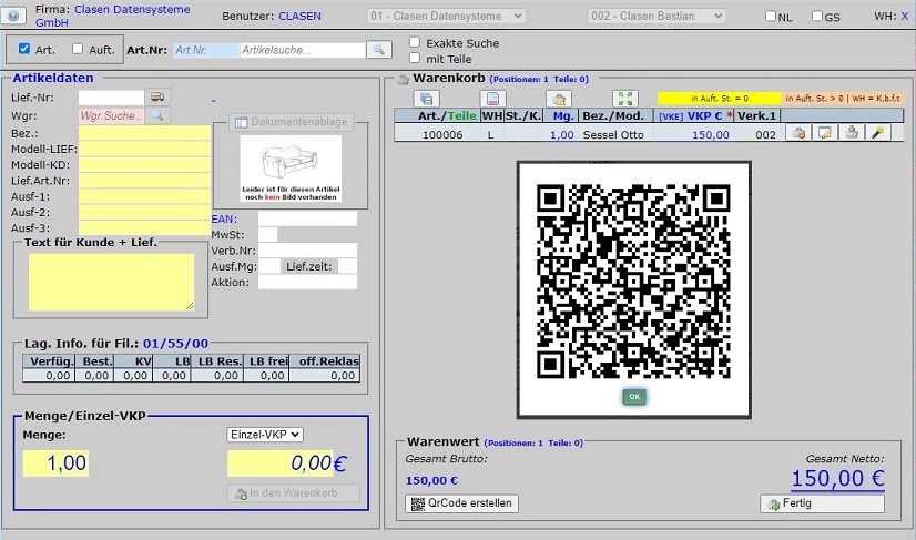 QRCodeKundendaten